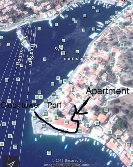 Aegli Apartments Deluxe Symi Bagian luar foto